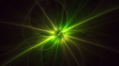 Soyut fraktal ışık arkaplanı 3 boyutlu oluşturuluyor