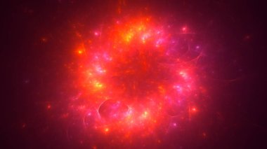 Soyut fraktal ışık arkaplanı 3 boyutlu oluşturuluyor