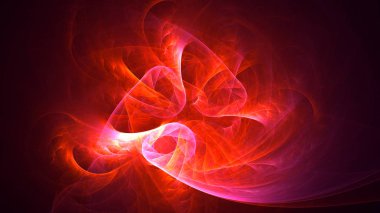 Soyut fraktal ışık arkaplanı 3 boyutlu oluşturuluyor