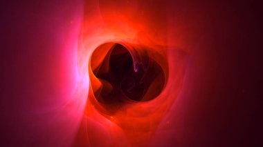 Soyut fraktal ışık arkaplanı 3 boyutlu oluşturuluyor