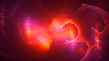 Soyut fraktal ışık arkaplanı 3 boyutlu oluşturuluyor