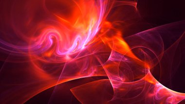 Soyut fraktal ışık arkaplanı 3 boyutlu oluşturuluyor