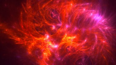 Soyut fraktal ışık arkaplanı 3 boyutlu oluşturuluyor