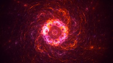 Soyut fraktal ışık arkaplanı 3 boyutlu oluşturuluyor