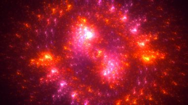 Soyut fraktal ışık arkaplanı 3 boyutlu oluşturuluyor