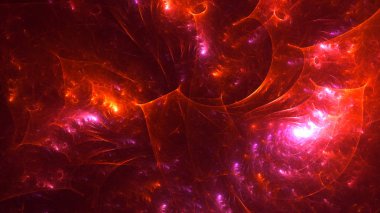 Soyut fraktal ışık arkaplanı 3 boyutlu oluşturuluyor