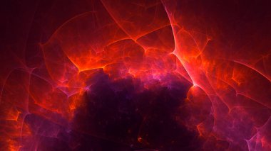Soyut fraktal ışık arkaplanı 3 boyutlu oluşturuluyor