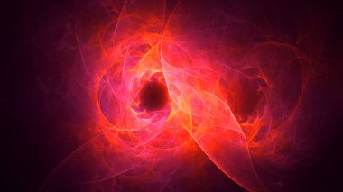 Soyut fraktal ışık arkaplanı 3 boyutlu oluşturuluyor