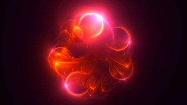 Soyut fraktal ışık arkaplanı 3 boyutlu oluşturuluyor