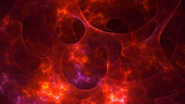 Soyut fraktal ışık arkaplanı 3 boyutlu oluşturuluyor