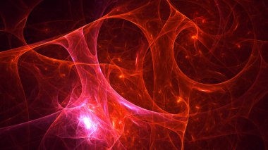 Soyut fraktal ışık arkaplanı 3 boyutlu oluşturuluyor