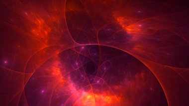 Soyut fraktal ışık arkaplanı 3 boyutlu oluşturuluyor