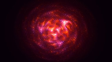 Soyut fraktal ışık arkaplanı 3 boyutlu oluşturuluyor