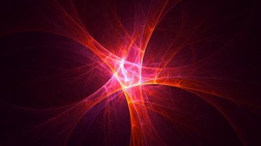 Soyut fraktal ışık arkaplanı 3 boyutlu oluşturuluyor