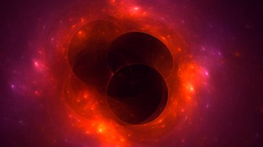 Soyut fraktal ışık arkaplanı 3 boyutlu oluşturuluyor