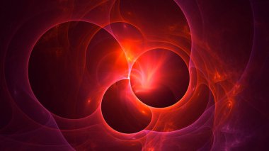 Soyut fraktal ışık arkaplanı 3 boyutlu oluşturuluyor