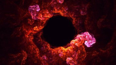 Soyut fraktal ışık arkaplanı 3 boyutlu oluşturuluyor