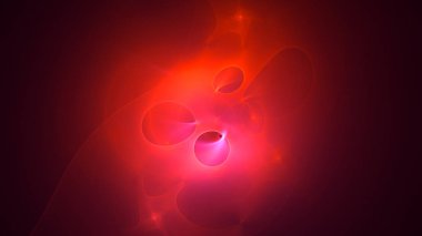 Soyut fraktal ışık arkaplanı 3 boyutlu oluşturuluyor