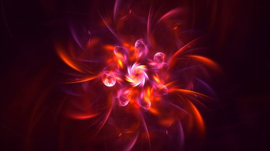 Soyut fraktal ışık arkaplanı 3 boyutlu oluşturuluyor