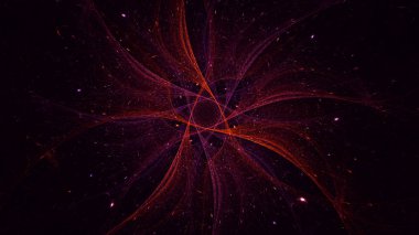 Soyut fraktal ışık arkaplanı 3 boyutlu oluşturuluyor