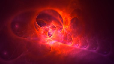 Soyut fraktal ışık arkaplanı 3 boyutlu oluşturuluyor