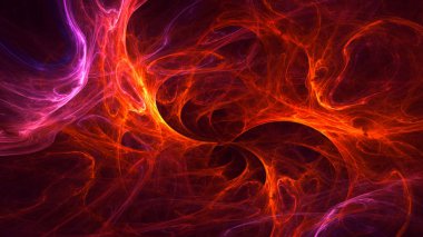 Soyut fraktal ışık arkaplanı 3 boyutlu oluşturuluyor