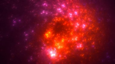 Soyut fraktal ışık arkaplanı 3 boyutlu oluşturuluyor