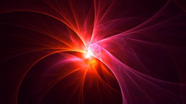 Soyut fraktal ışık arkaplanı 3 boyutlu oluşturuluyor