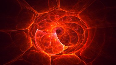 Soyut fraktal ışık arkaplanı 3 boyutlu oluşturuluyor