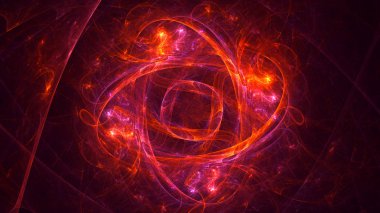 Soyut fraktal ışık arkaplanı 3 boyutlu oluşturuluyor