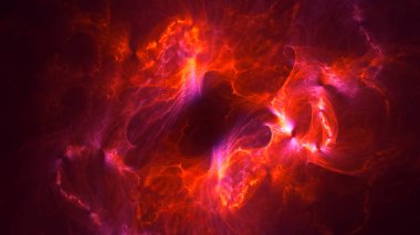 Soyut fraktal ışık arkaplanı 3 boyutlu oluşturuluyor