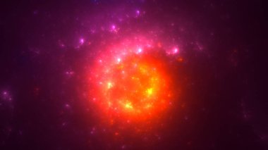 Soyut fraktal ışık arkaplanı 3 boyutlu oluşturuluyor