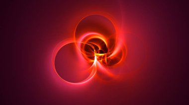 Soyut fraktal ışık arkaplanı 3 boyutlu oluşturuluyor