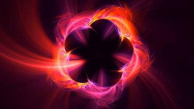 Soyut fraktal ışık arkaplanı 3 boyutlu oluşturuluyor