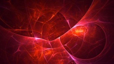 Soyut fraktal ışık arkaplanı 3 boyutlu oluşturuluyor