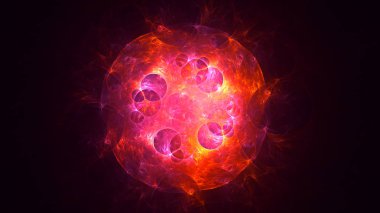 Soyut fraktal ışık arkaplanı 3 boyutlu oluşturuluyor