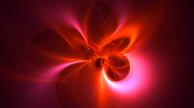 Soyut fraktal ışık arkaplanı 3 boyutlu oluşturuluyor