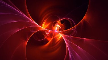 Soyut fraktal ışık arkaplanı 3 boyutlu oluşturuluyor