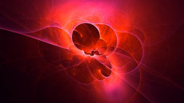 Soyut fraktal ışık arkaplanı 3 boyutlu oluşturuluyor