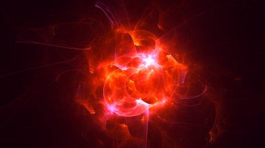 Soyut fraktal ışık arkaplanı 3 boyutlu oluşturuluyor