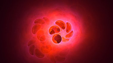 Soyut fraktal ışık arkaplanı 3 boyutlu oluşturuluyor