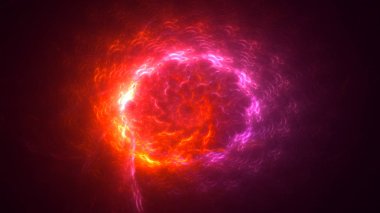 Soyut fraktal ışık arkaplanı 3 boyutlu oluşturuluyor