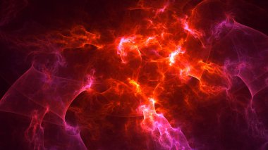 Soyut fraktal ışık arkaplanı 3 boyutlu oluşturuluyor