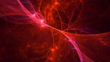 Soyut fraktal ışık arkaplanı 3 boyutlu oluşturuluyor