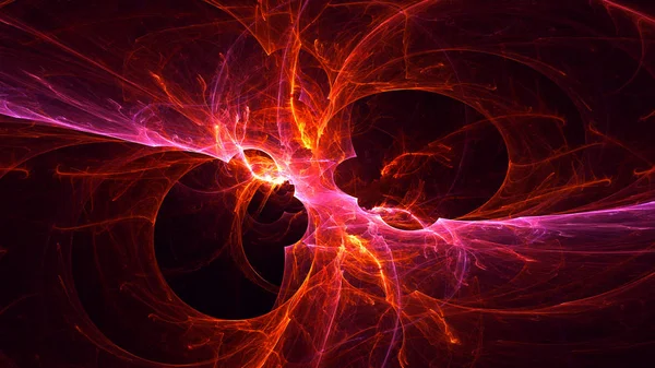 Soyut fraktal ışık arkaplanı 3 boyutlu oluşturuluyor