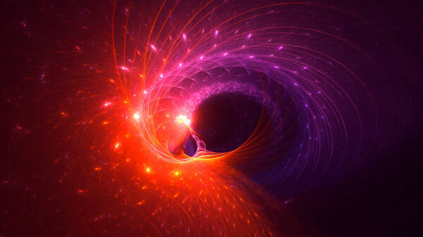 3D rendering abstract fractal light background