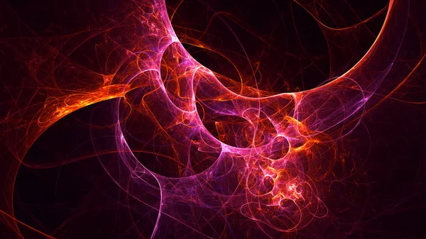 Soyut fraktal ışık arkaplanı 3 boyutlu oluşturuluyor