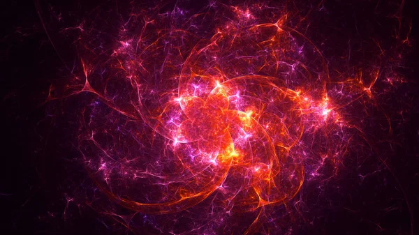 Soyut fraktal ışık arkaplanı 3 boyutlu oluşturuluyor