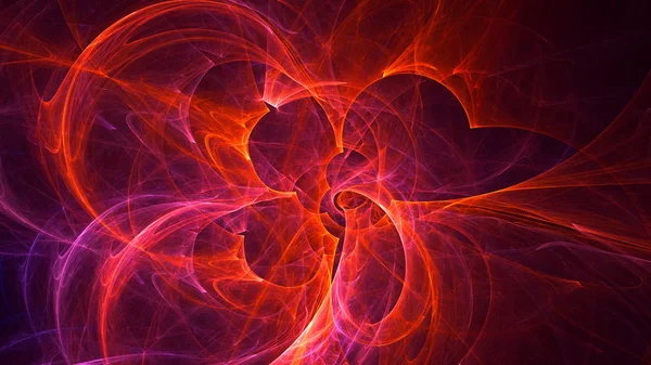 Soyut fraktal ışık arkaplanı 3 boyutlu oluşturuluyor