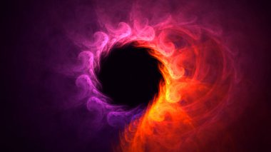 Soyut fraktal ışık arkaplanı 3 boyutlu oluşturuluyor